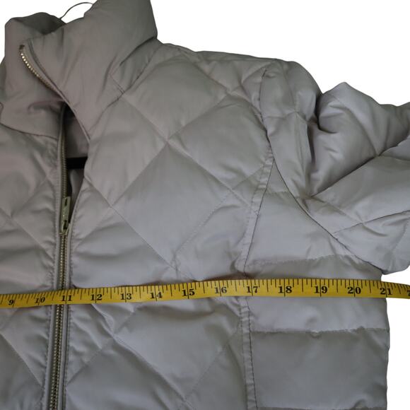 Kenneth Cole Reaction Womens Quilted Long Down Jacket Size Medium Cream Zip Up - Picture 10 of 11